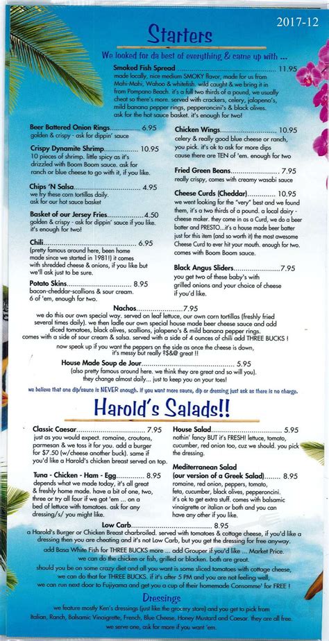 Harold's place chickee bar and grill menu. Things To Know About Harold's place chickee bar and grill menu. 